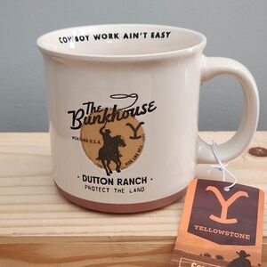 Yellowstone Bunkhouse Dutton Ranch "Cowboy Work Ain't Easy" Protect The Land Mug
